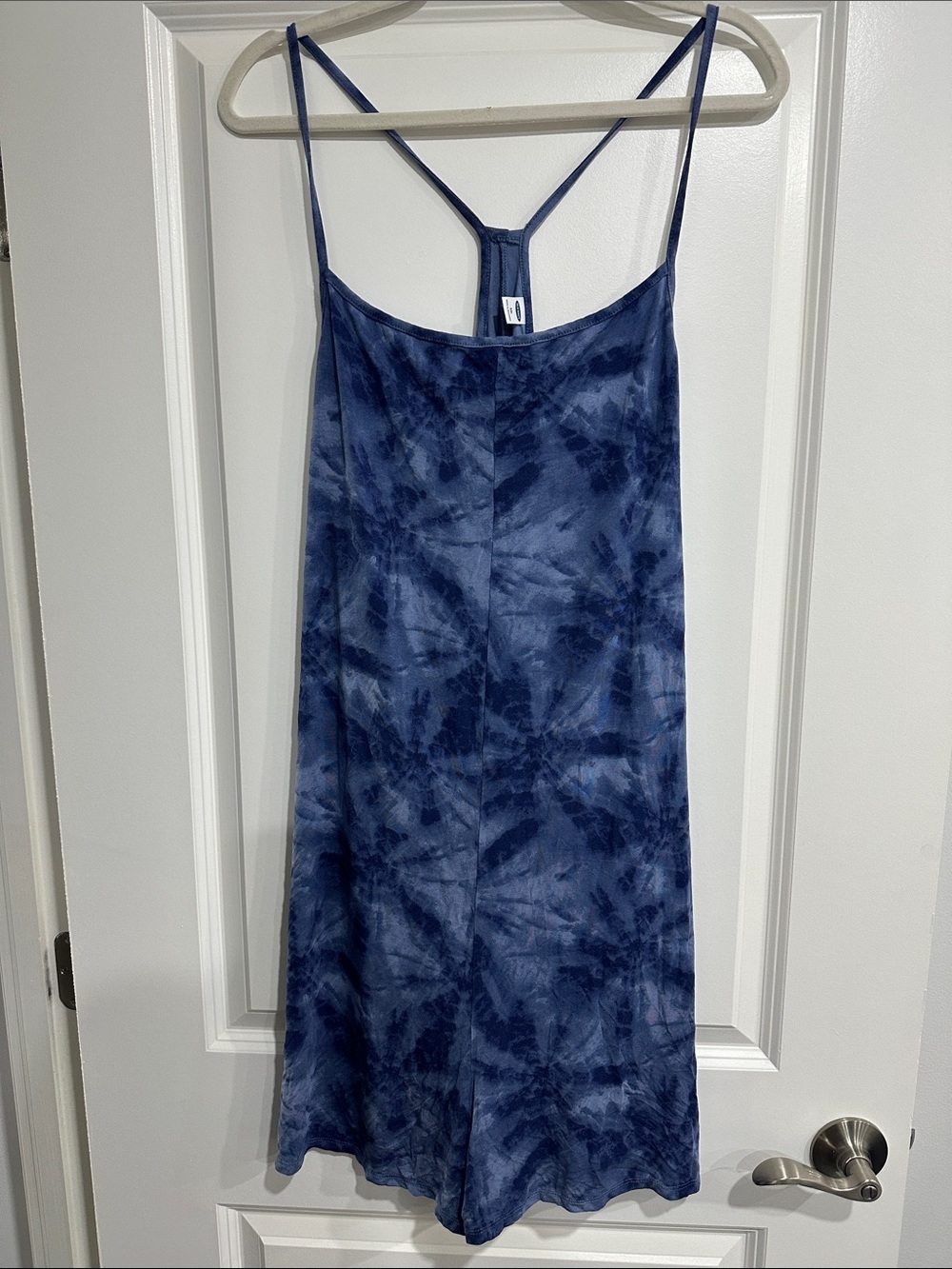 Old Navy Navy Blue Tie-Dye Slip Jumpsuit
